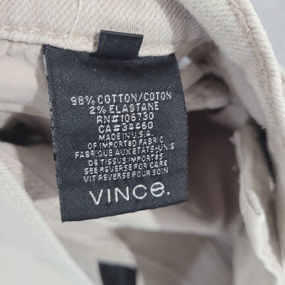 Vince Womens Skinny Jeans Size 26 Beige Cotton Blend  Light Distressed - Picture 4 of 9